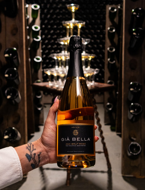 Aquilini Cabernet Sauvignon Sparkling Rosé Gia Bella Brut Red Mountain 2021 Wine - Last Bottle
